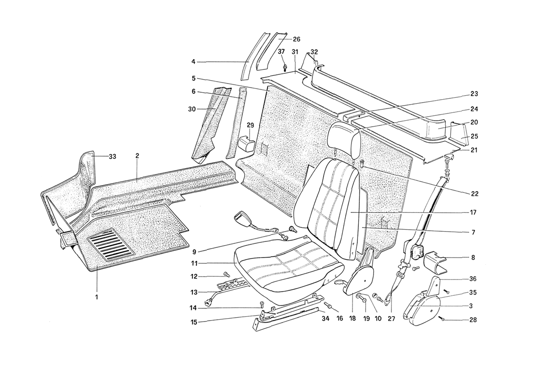 Schematic: Interior Trim, Accessories and Seats