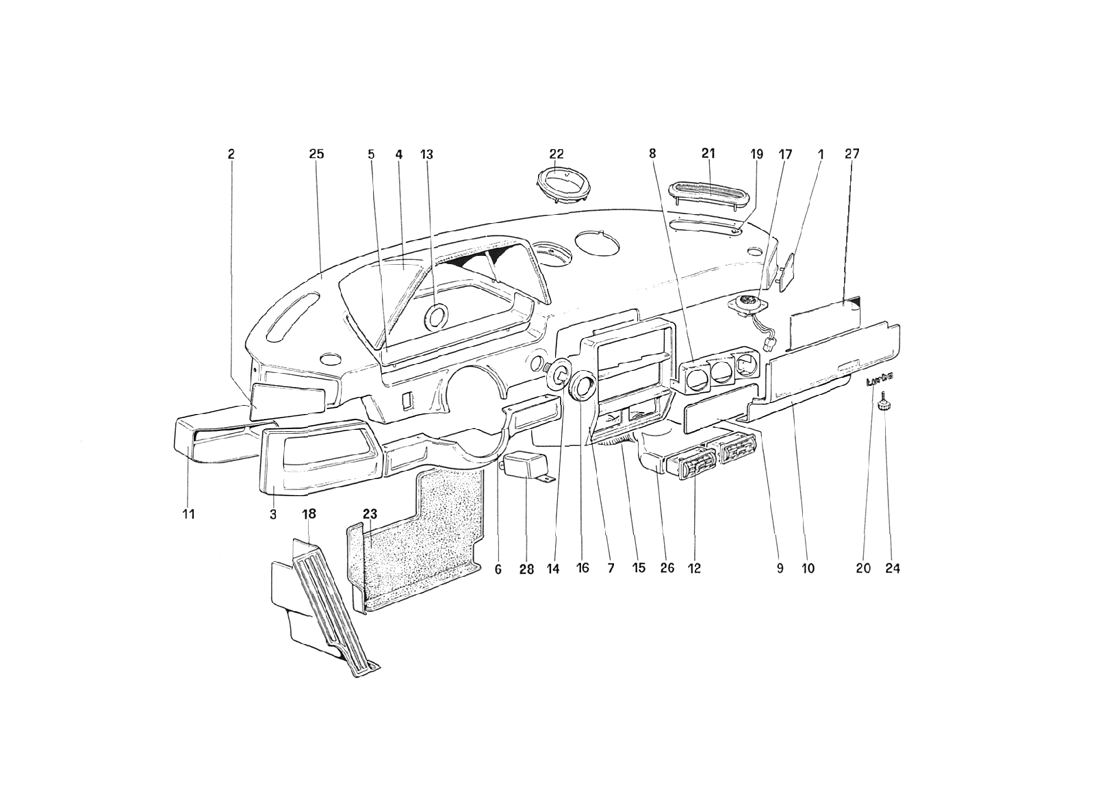 Schematic: Instruments Panel (Untill car 71595)