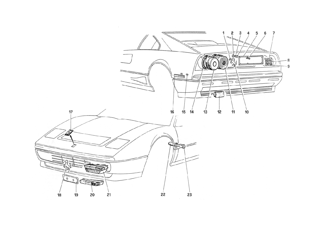 Schematic: External Lights and Moulding