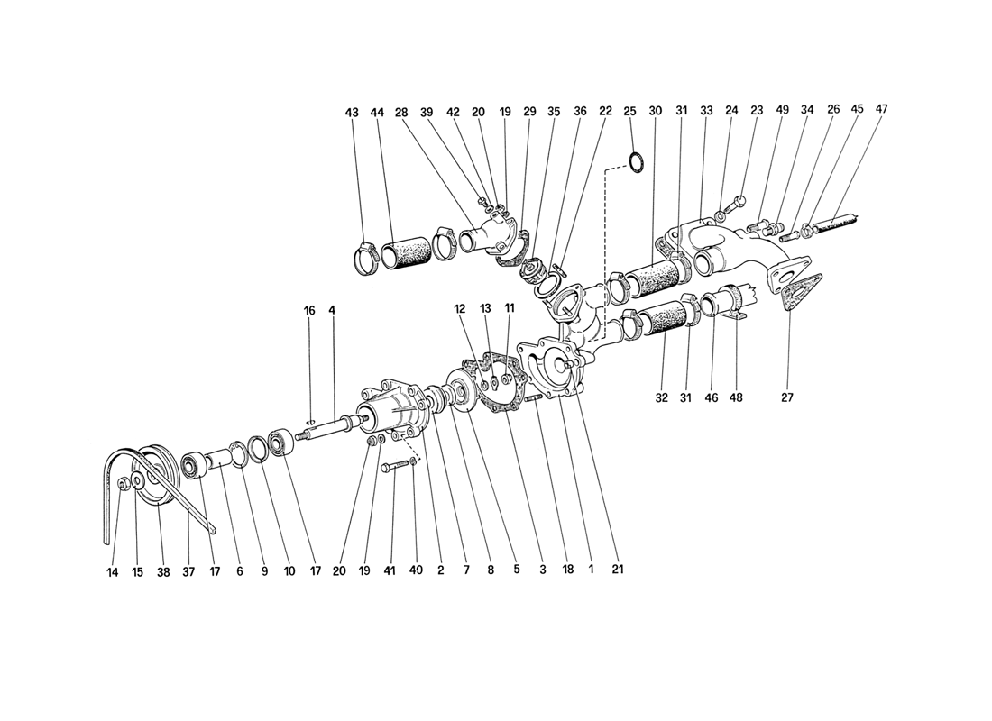 Schematic: Water Pump and Pipings