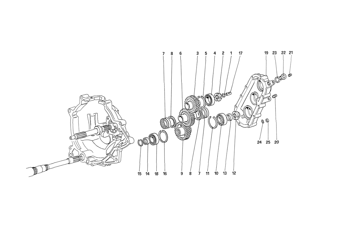 Schematic: Gearbox Transmission