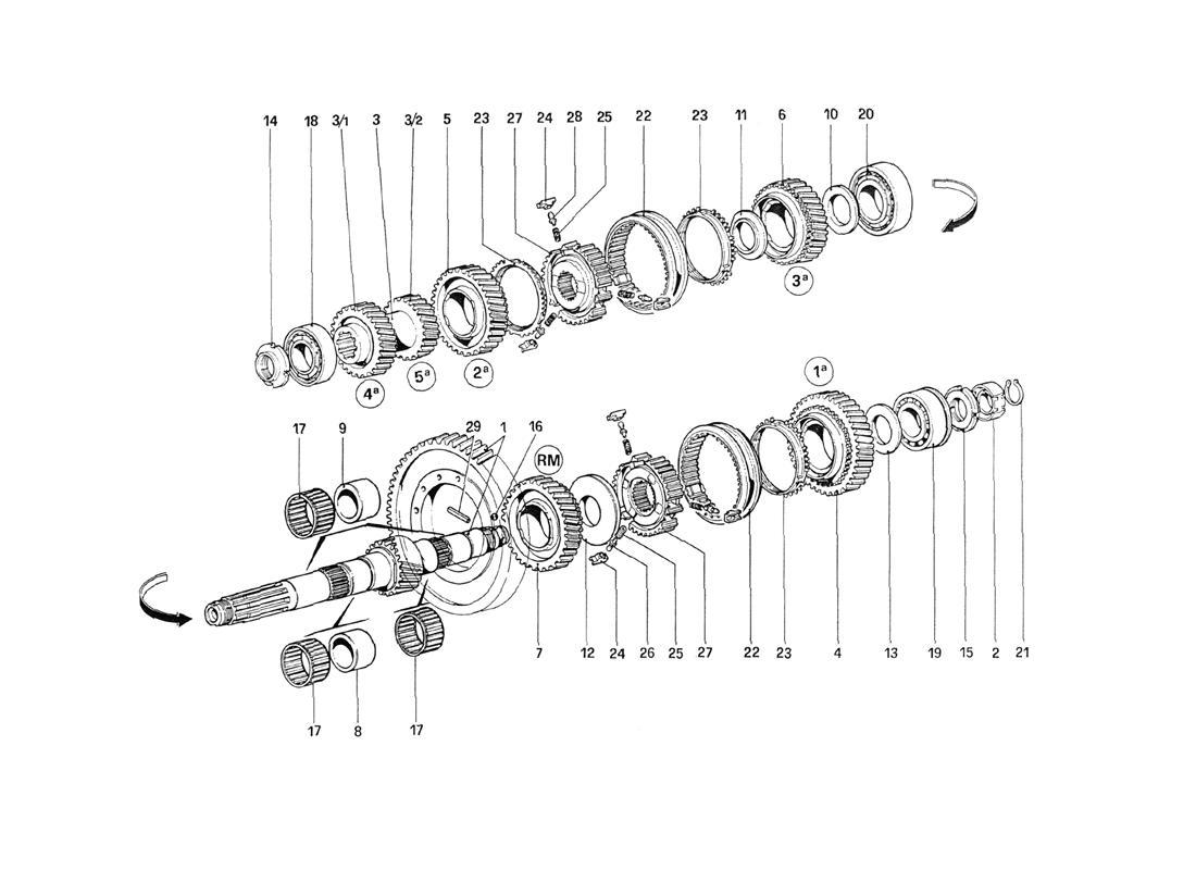 Schematic: Lay Shaft Gears