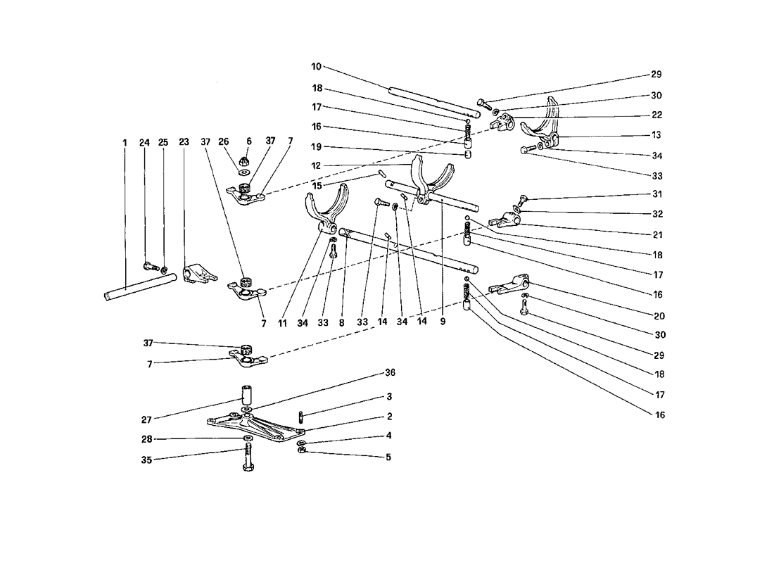 Schematic: Inside Gearbox Controls