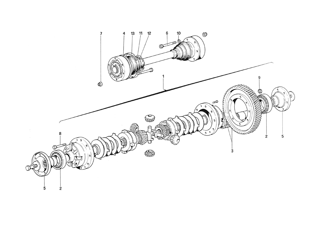 Schematic: Differential & Axle Shafts