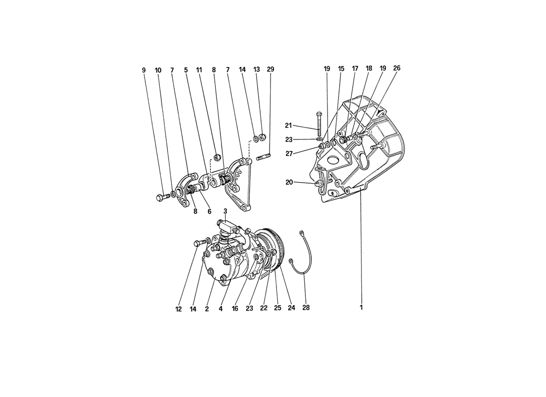 Schematic: Air Conditioning Compressor and Controls (starting from car No. 77247)