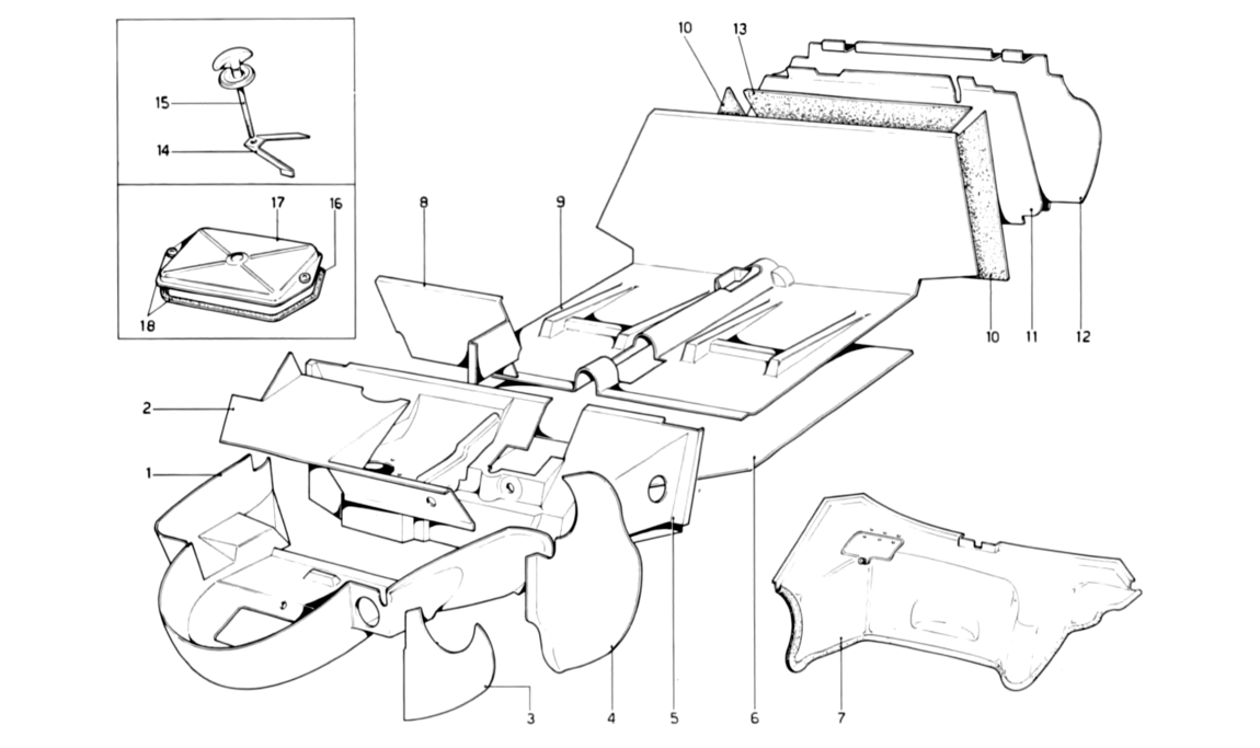 Schematic: Body Shell - Inner Elements