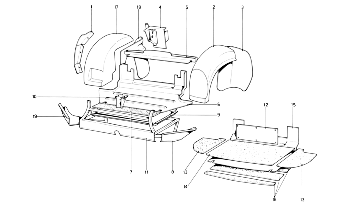 Schematic: Body Shell - Inner Elements