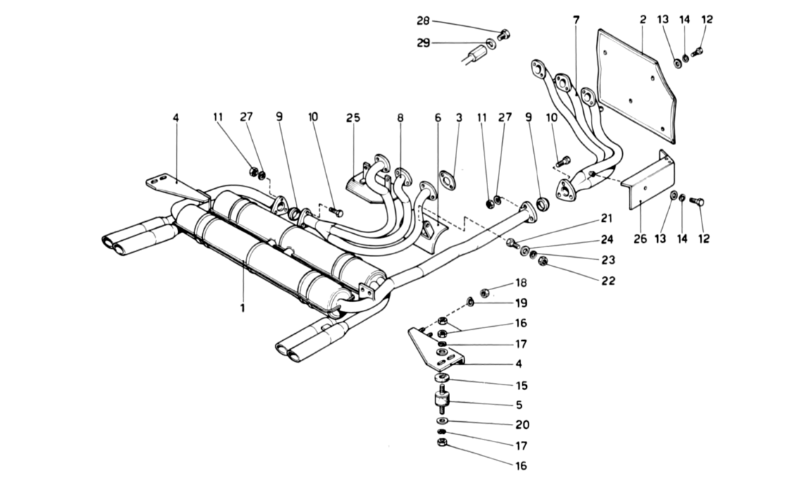 Schematic: Exhaust Pipes Assembly