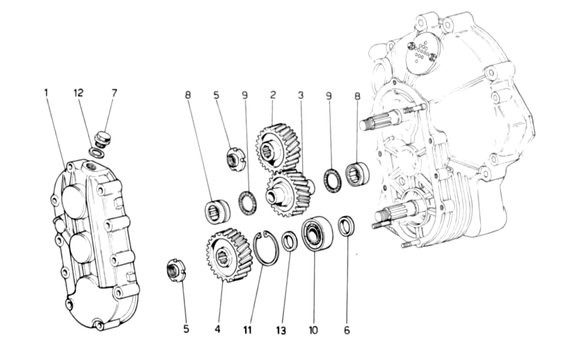 Schematic: Gearbox Transmission