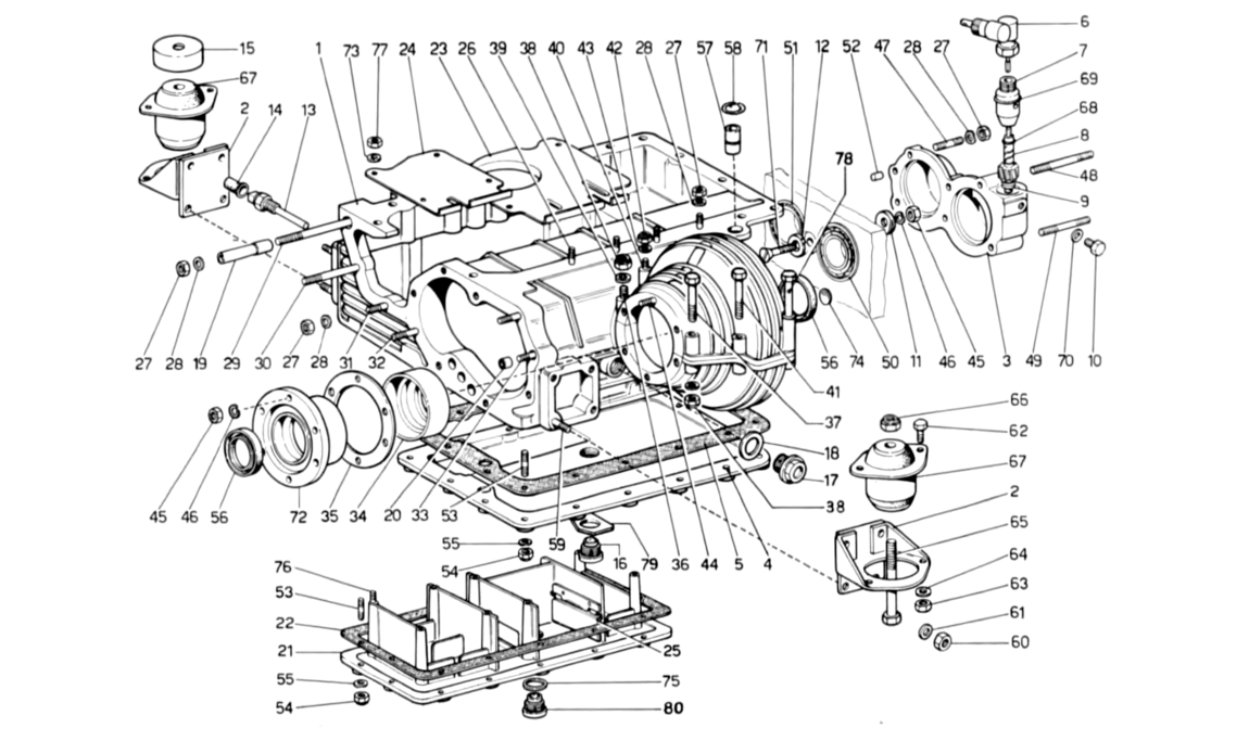 Schematic: Oil Sump - Gearbox and Differential
