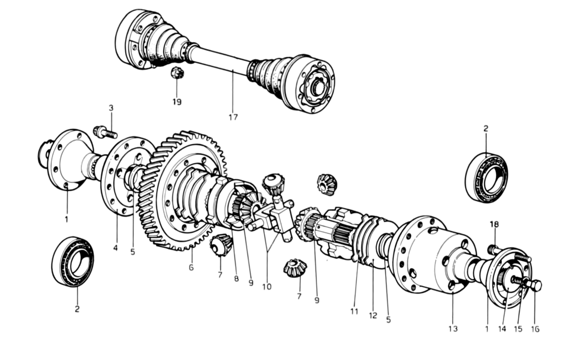 Schematic: Differential & Axle Shafts