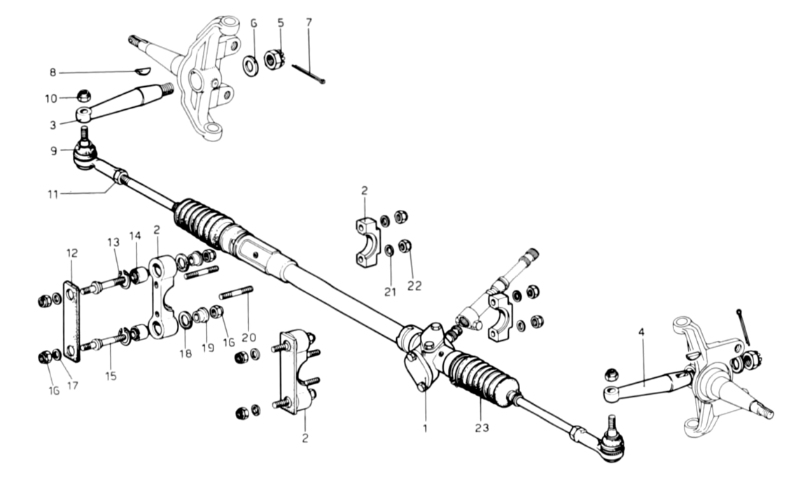 Schematic: Steering Box and Steering Linkages