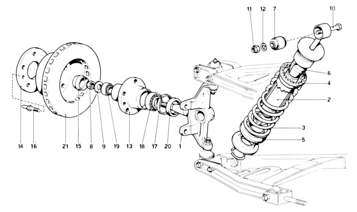 Schematic: Front Suspension - Shock Absorber