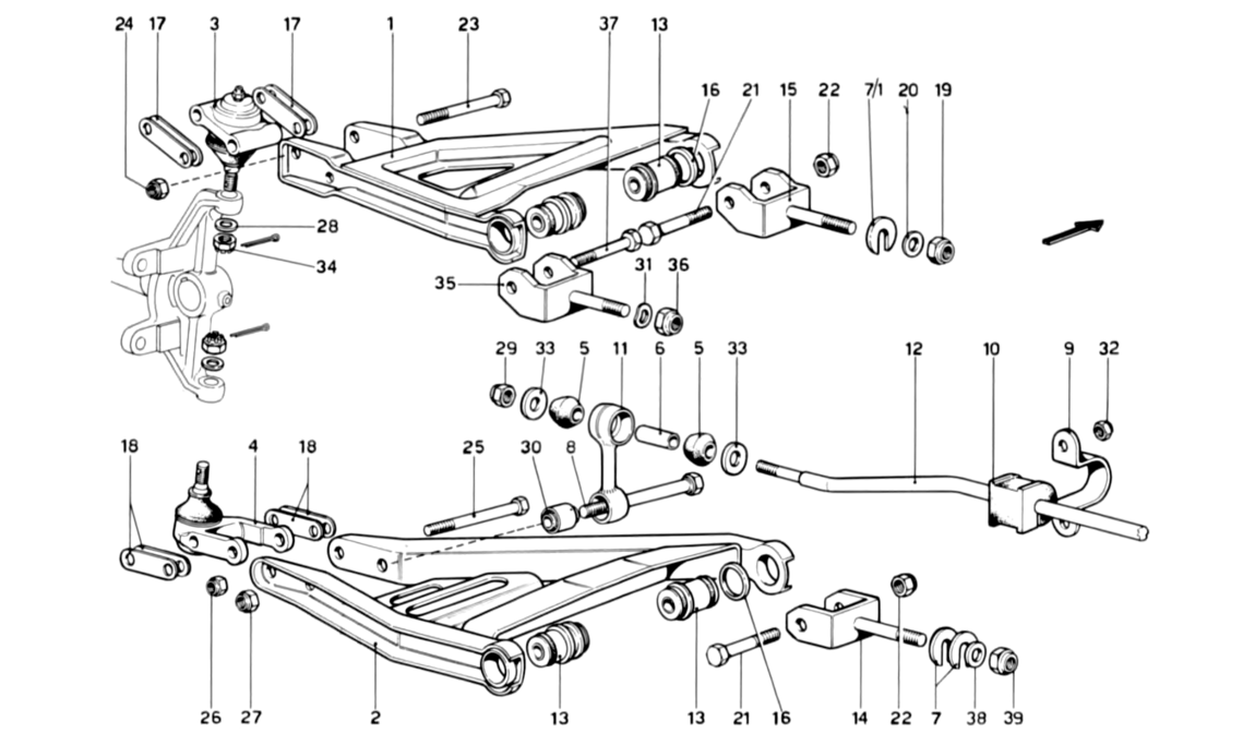 Schematic: Front Suspension - Wishbones