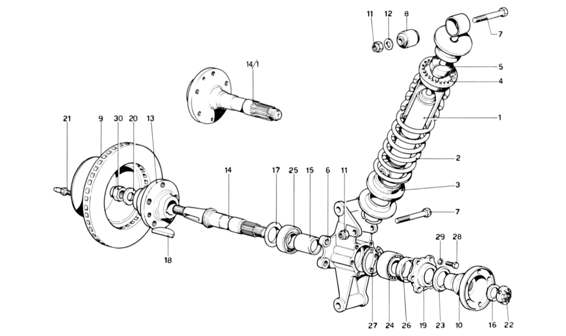 Schematic: Rear Suspension - Shock Absorber