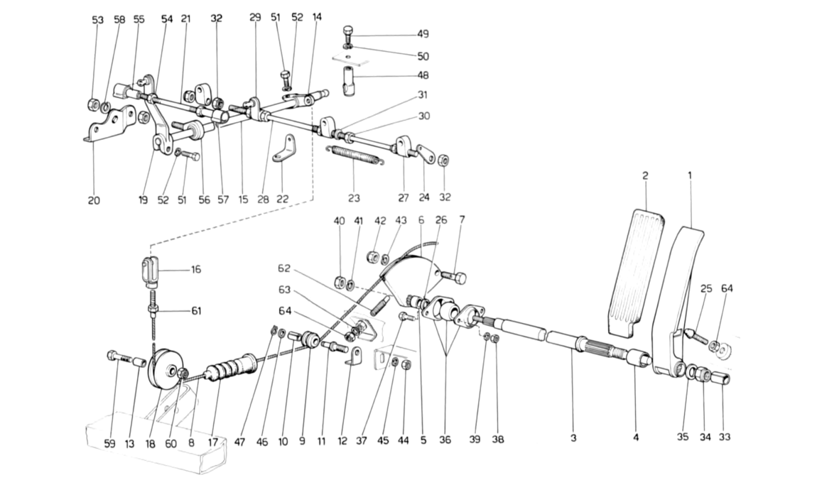 Schematic: Throttle Control (Variants for RHD Versions)