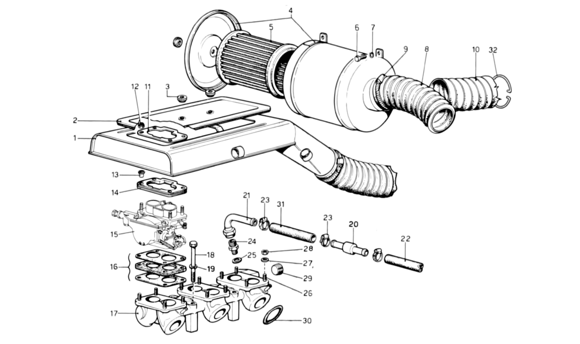 Schematic: Air Filter and Manifolds