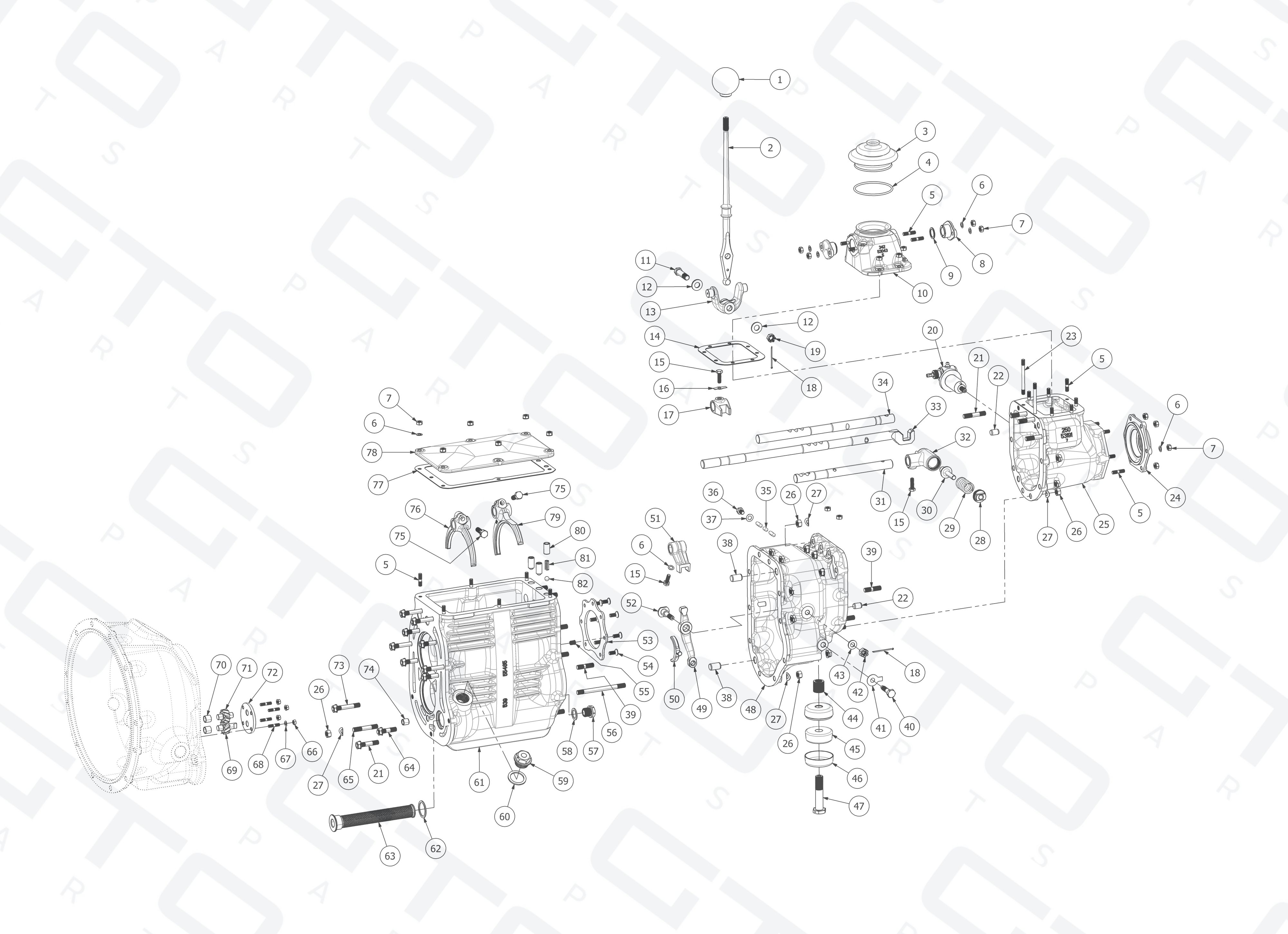 Schematic: Gearbox Assembly