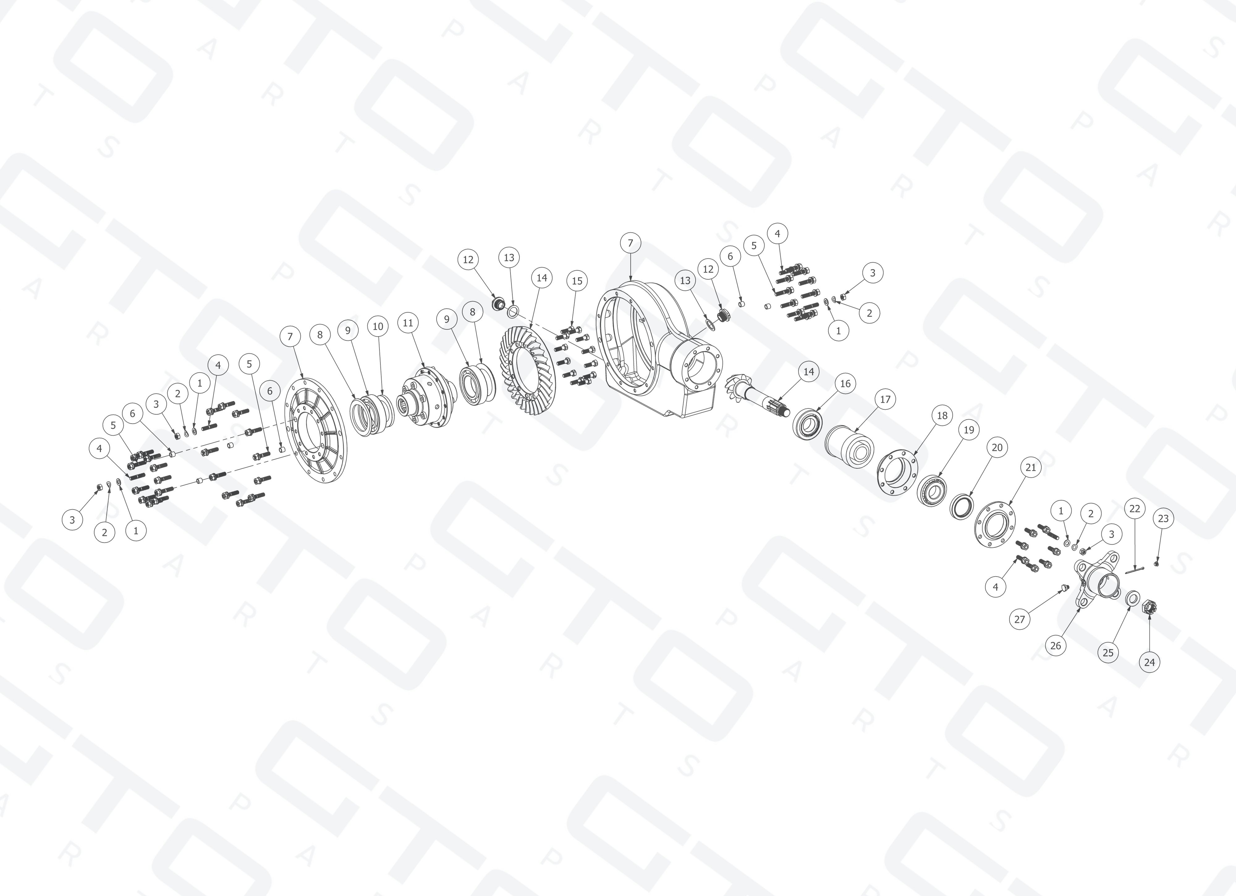 Schematic: Swb Diff. Complete Assembly