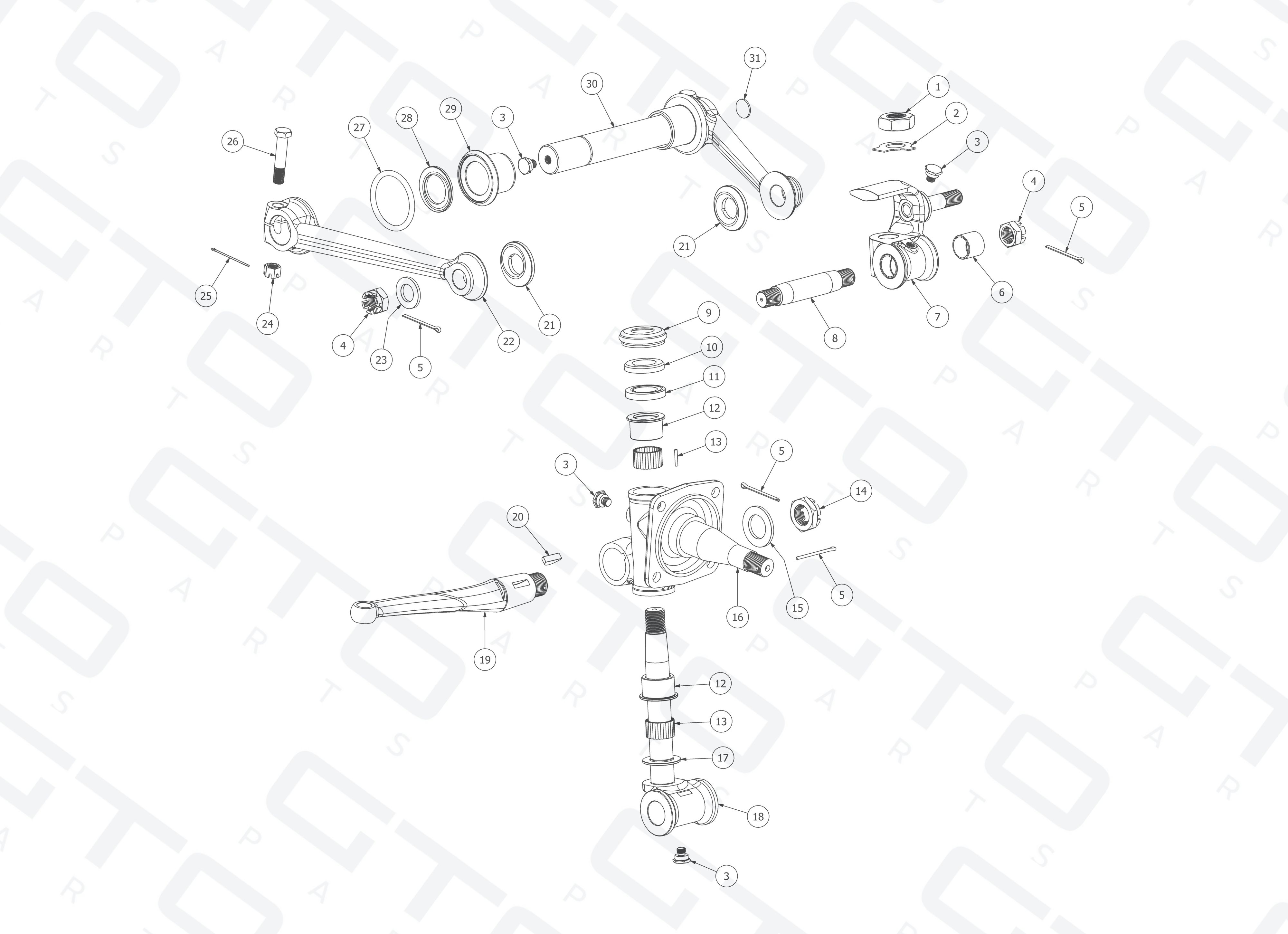 Schematic: Front Suspension, Upper