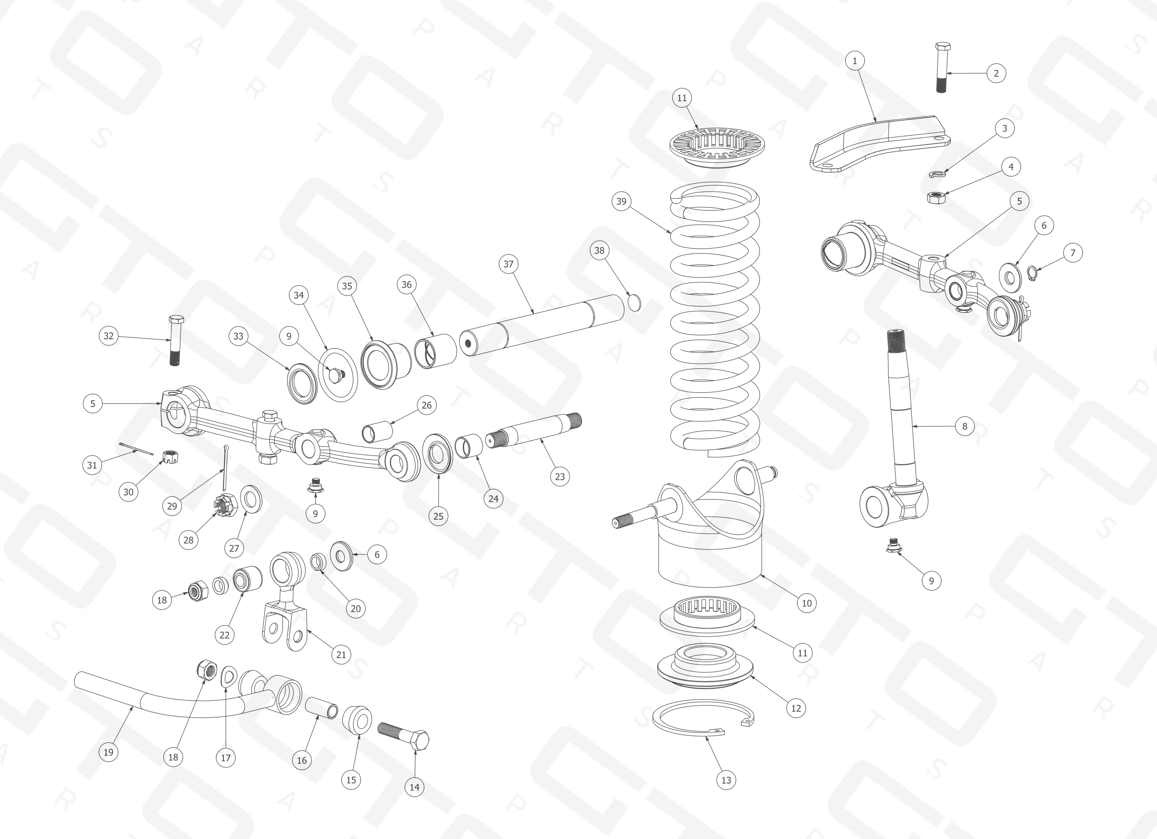 Schematic: Front Suspension, Lower