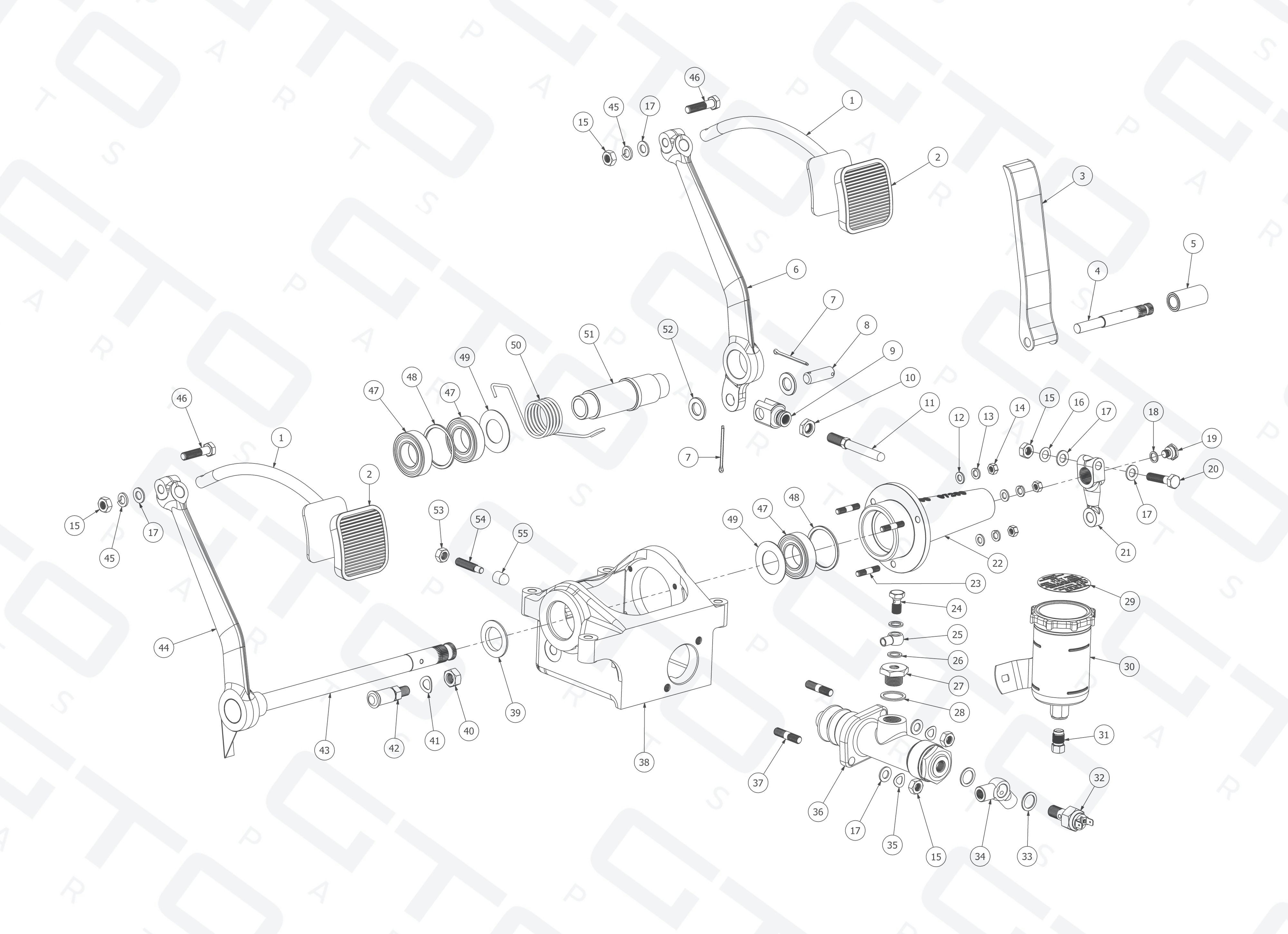 Schematic: Pedal Box Assembly