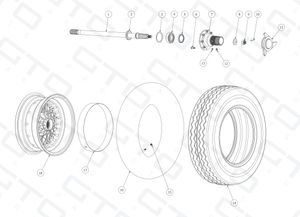 Rear Wheel, Tyre, Hub, Shaft, Etc