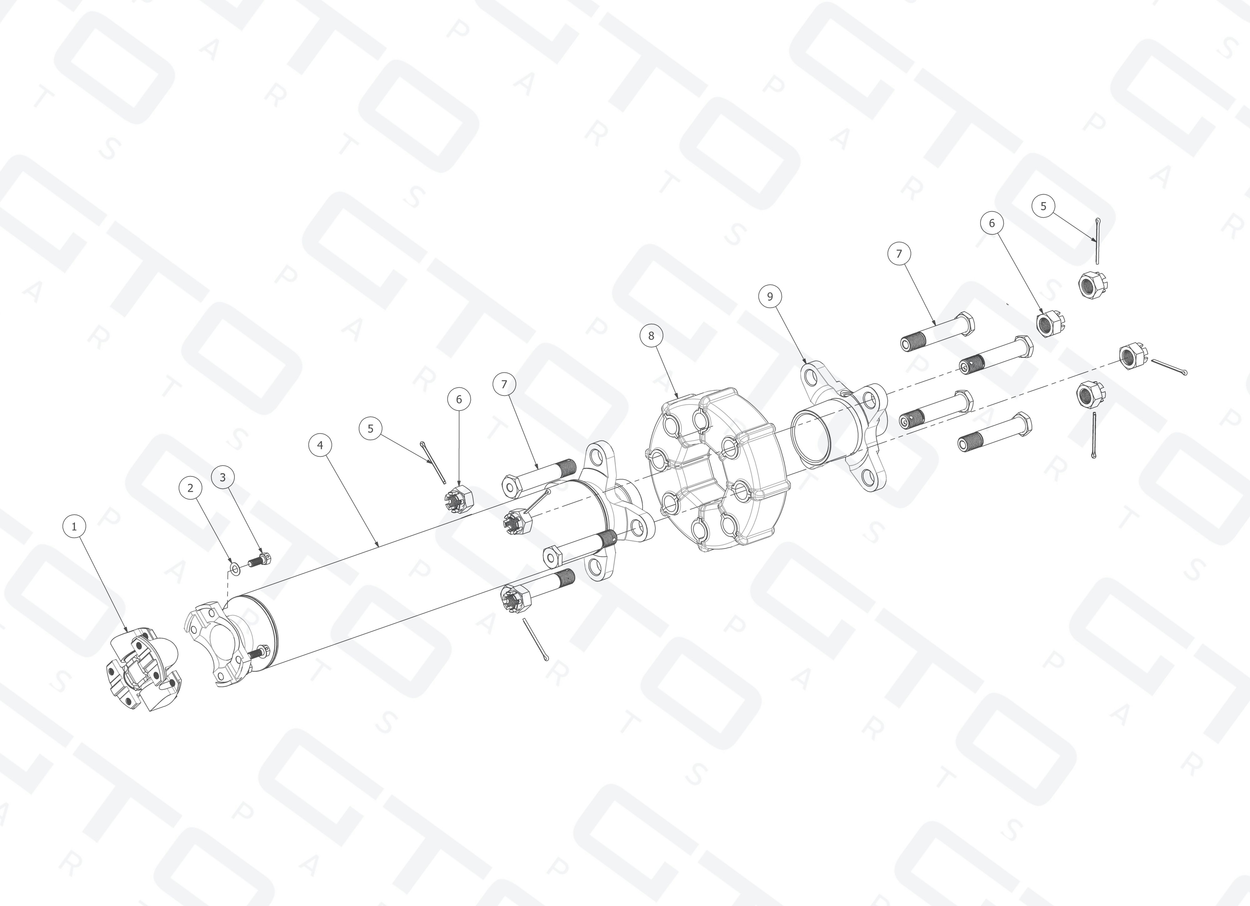 Schematic: Propshaft Assembly