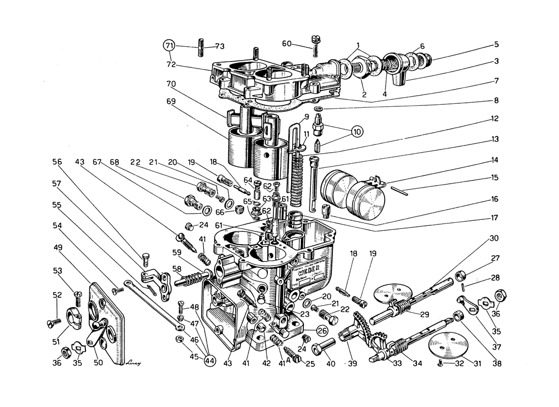 Schematic: Carburettors Weber 40 DCZ-6