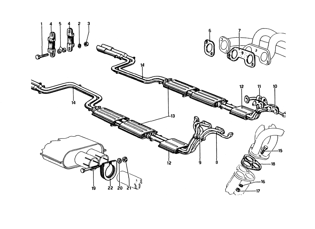 Schematic: Exhaust Pipes Assembly