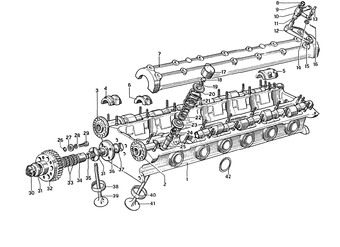 Schematic: Cylinder Head (Right)