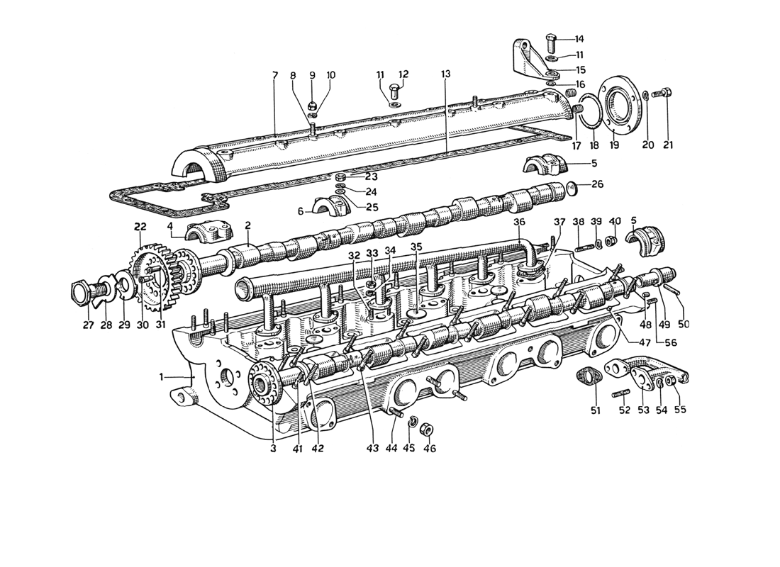 Schematic: Cylinder Head (Left)