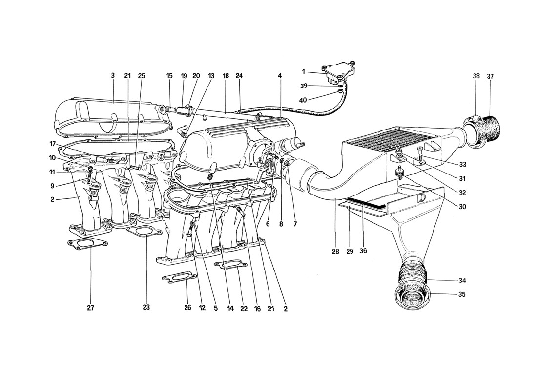 Schematic: Exhaust Manifolds And Heat Exchangers