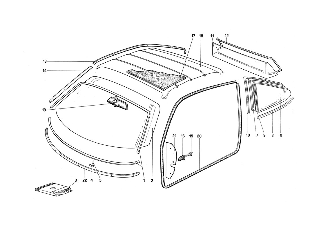 Schematic: Glasses And Gaskets