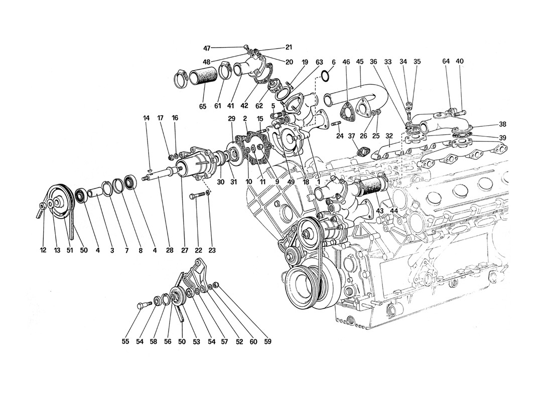 Schematic: Water Pump And Pipings