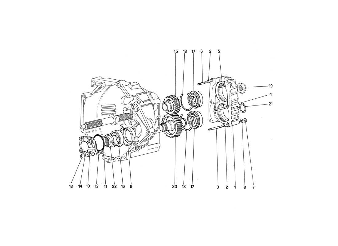 Schematic: Gearbox Transmission