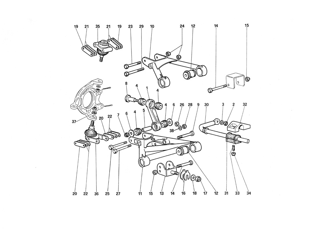 Schematic: Front Suspension - Wishbones