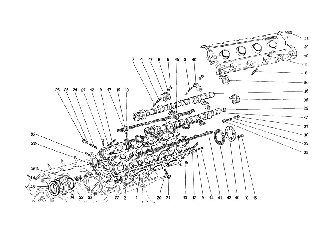 Schematic: Cylinder Head (Left)