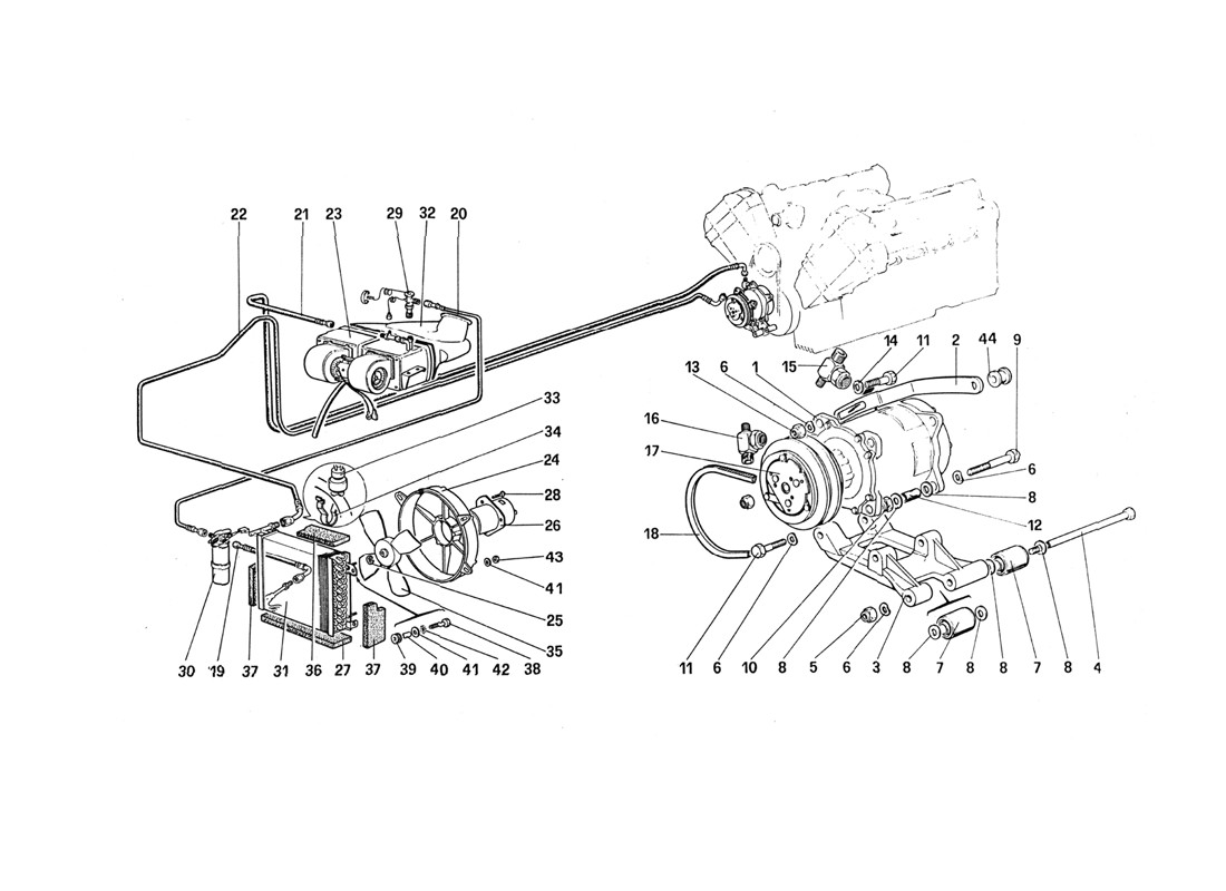 Schematic: Air Conditioning Compressor And Controls