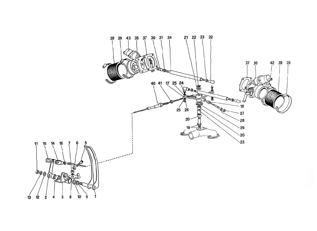 Schematic: Throttle Bodies And Accelerator Control