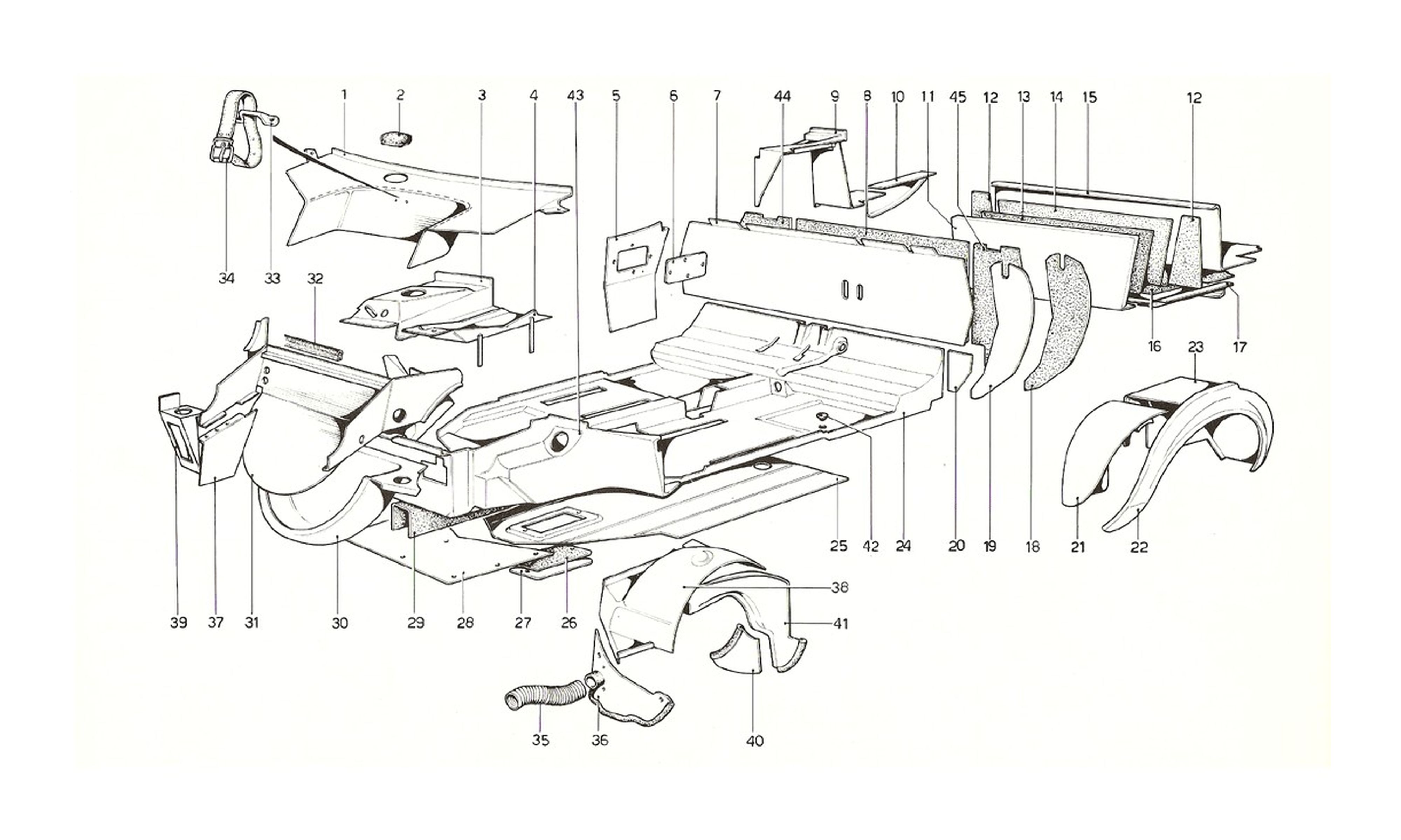 Schematic: Body Shell - Inner Elements