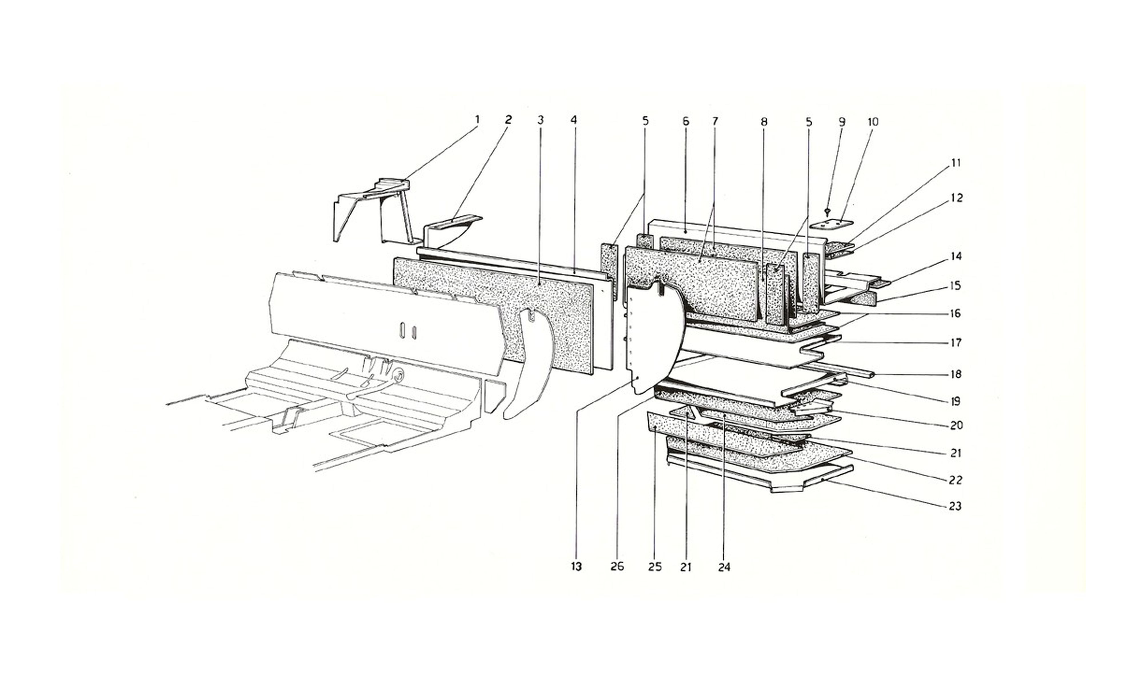 Schematic: Body Shell - Inner Elements (U.S.Version)