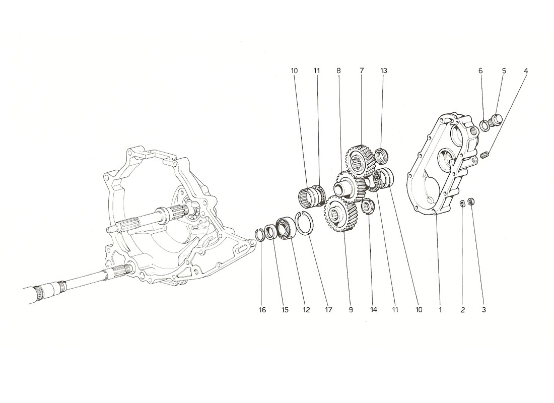 Schematic: Gearbox Transmission