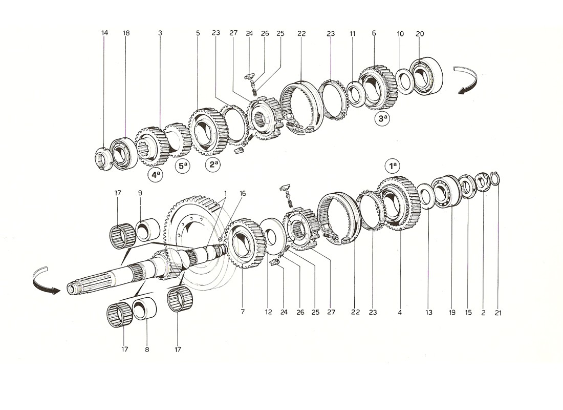 Schematic: Lay Shaft Gears