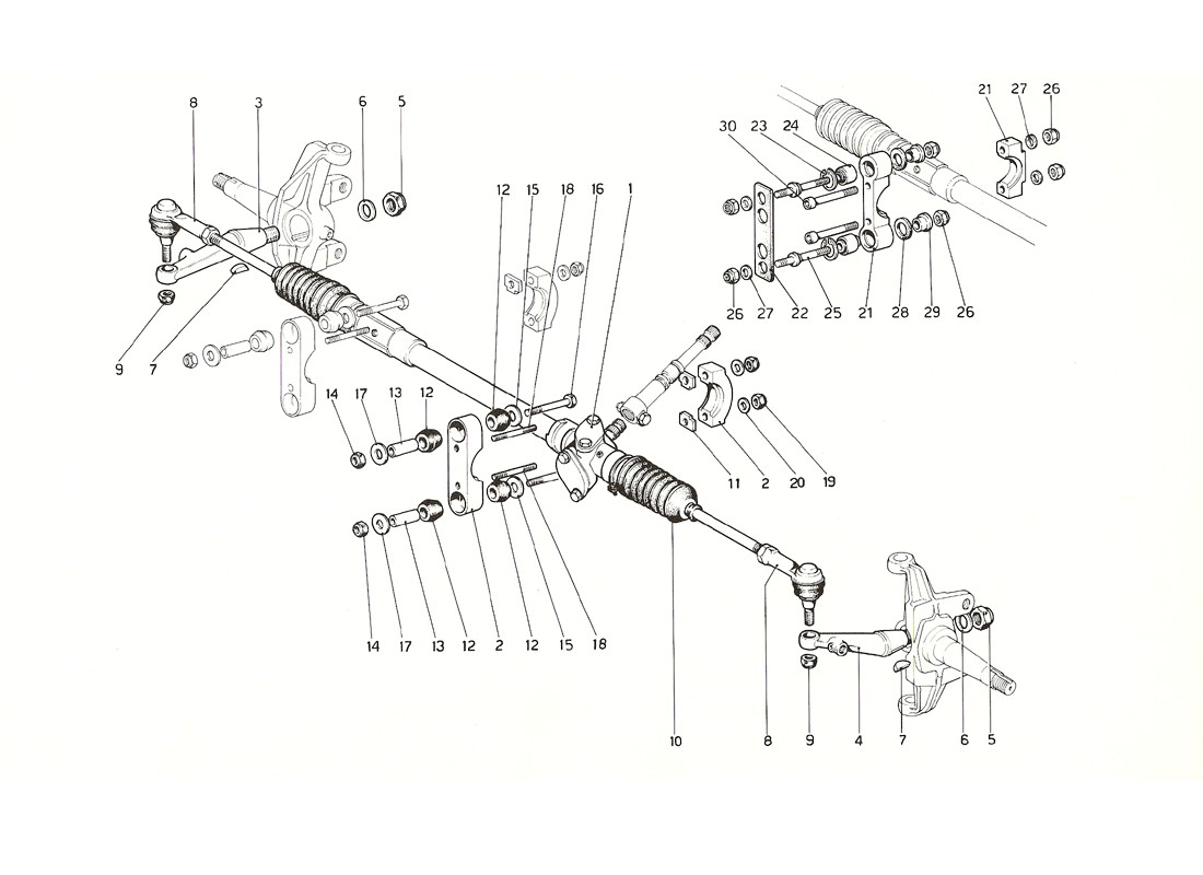 Schematic: Streering Box And Linkage