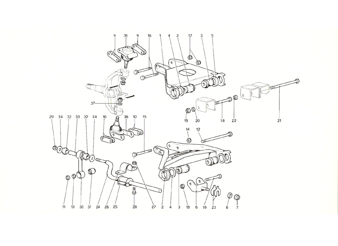 Schematic: Front Suspension - Wishbones