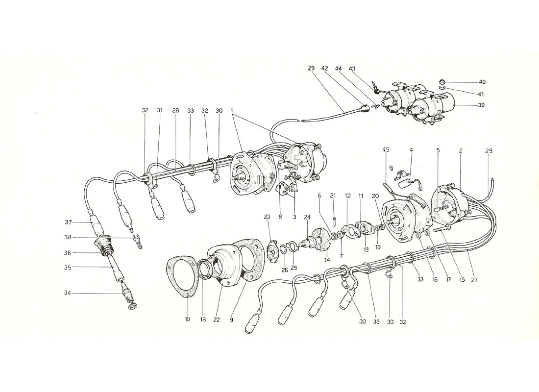 Schematic: Engine Ignition (2 Distributors)