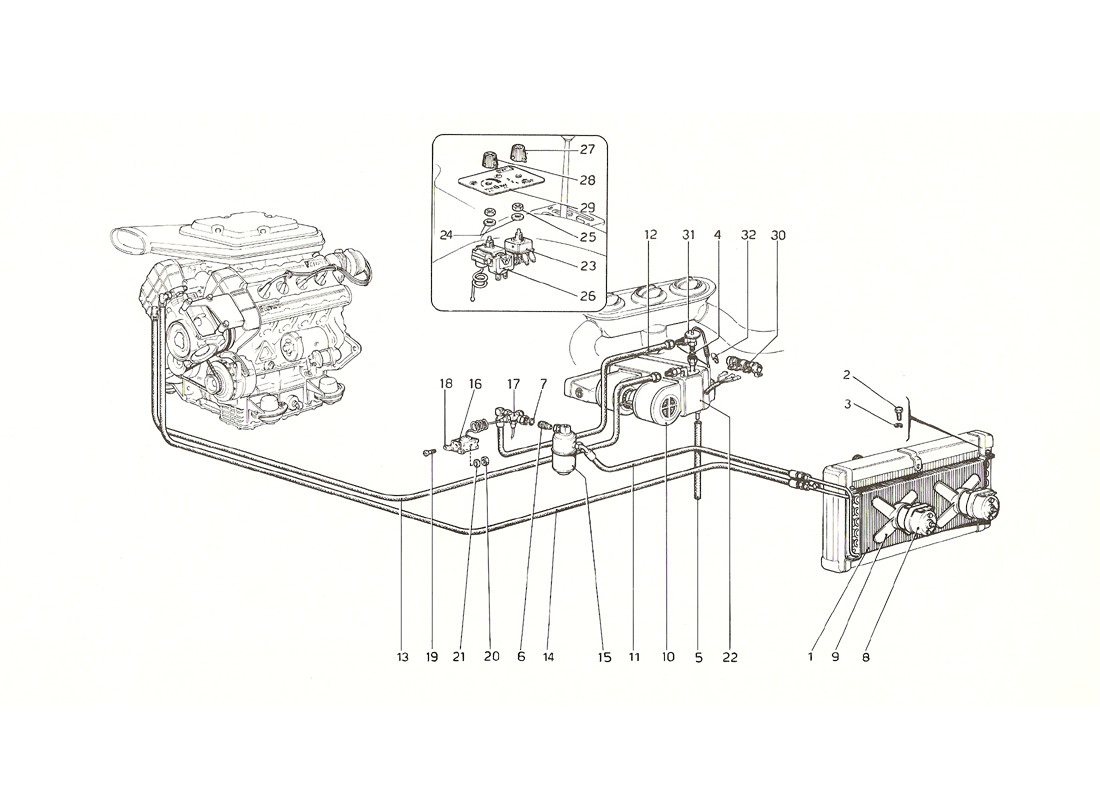 Schematic: Air Conditioning System (From No. 12180)