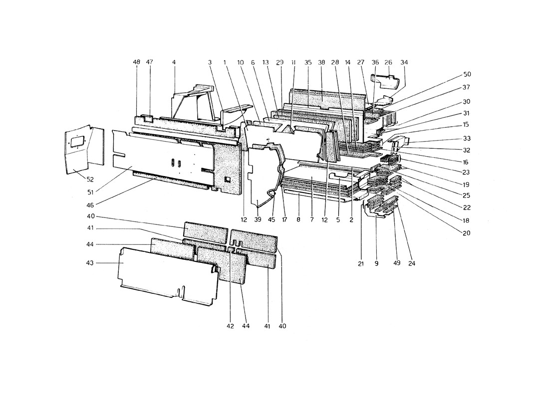 Schematic: Body Shell - Inner Elements (Usa 78 - Aus)