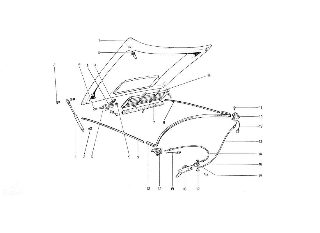 Schematic: Front Compartment Lid